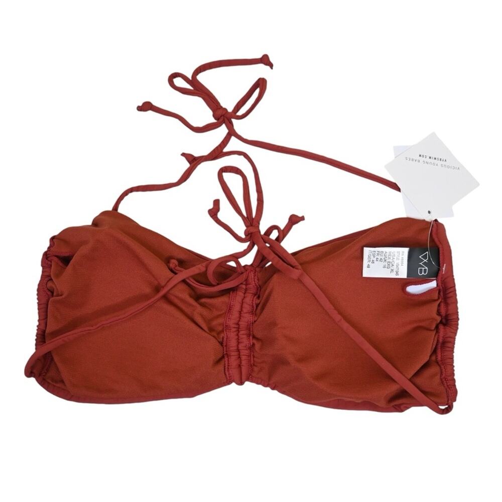 VYB Womens XL Cinched Two-Piece Bikini in Magic Hour Rust Brown NEW - Picture 4 of 10